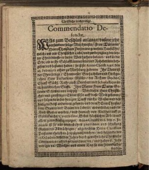 Commendatio Defunctae.