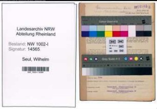 Entnazifizierung Wilhelm Seul, geb. 26.12.1895 (Kaufm.Angest.)