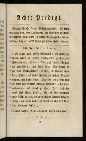 225-255, Achte Predigt.