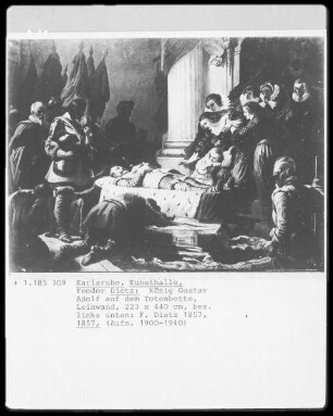 König Gustav Adolf auf dem Totenbette