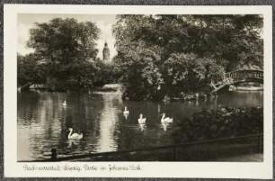 Reichsmessestadt Leipzig. Partie im Johanna-Park.