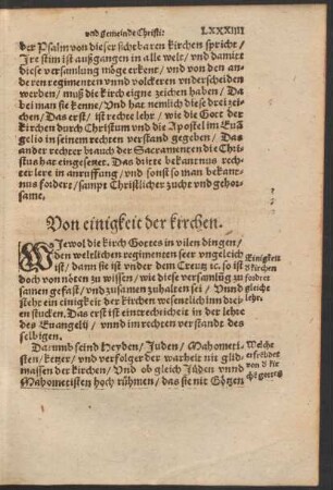 Von einigkeit der kirchen.
