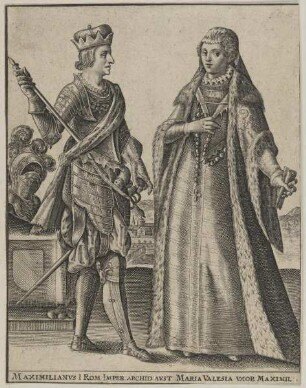 Doppelbildnis des Maximilianvs I. Archidux Avst. und seiner Gemahlin Maria von Burgund