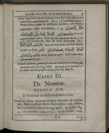 Caput III. De Nomine.