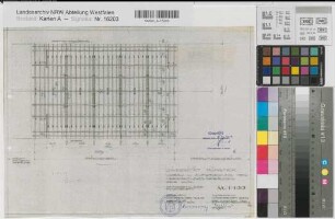 Münster (Münster) Umbau und Aufstockung des Verwaltungsgebäudes der Universität Sparrenlage Zwischenbau 1959 1 : 100 28,5 x 38 Pause Staatshochbauamt II Münster Regierung Münster Nr. 34122