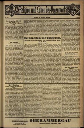 Dritte Ausgabe vom Sonntag, den 01. April 1934.