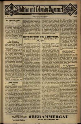 Dritte Ausgabe vom Sonntag, den 01. April 1934.