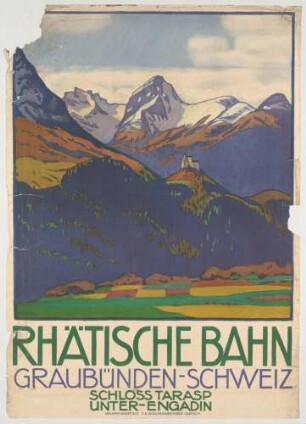 Plakat: Rhätische Bahn, Graubünden