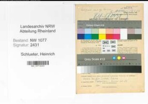 Entnazifizierung Heinrich Schlueter , geb. 15.07.1899 (Polizist)