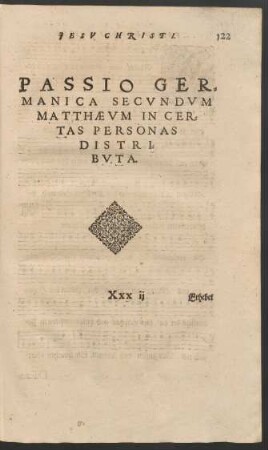 Passio Germanica Secundum Matthaeum In Certas Personas Distributa.
