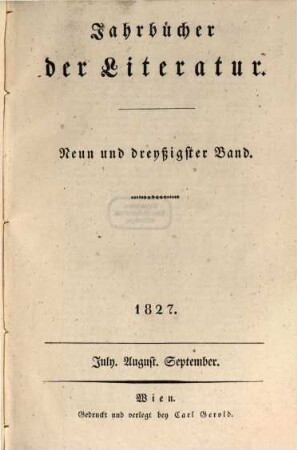 Jahrbücher der Literatur, 39. 1827
