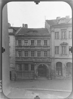Görlitz-Altstadt, Neißstraße 29. Wohnhaus (Biblisches Haus, 1570). Straßenfront