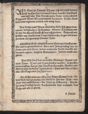 ACH Gott in Himels Throne/ ich bitt vmb deinen || Geist/