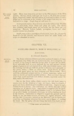 Chapter VII. Cultivated produce, mode of husbandry, &c.