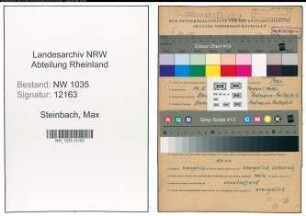 Entnazifizierung Max Steinbach , geb. 14.05.1901 (Hauer)