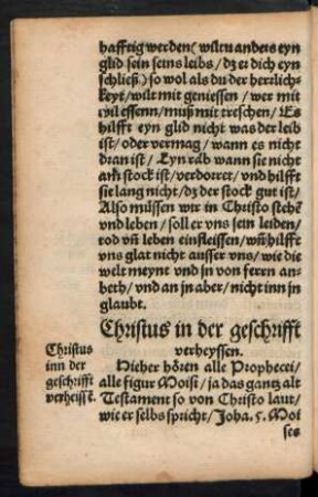 Christus in der geschrifft verheyssen.