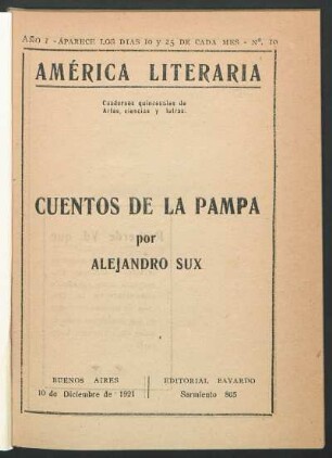 1921000110: Cuentos de la Pampa