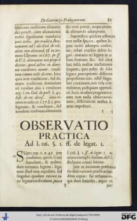 Observatio Practica.