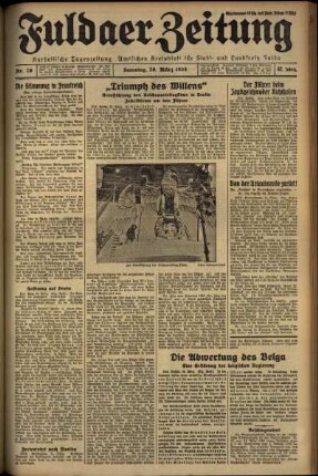 Ausgabe vom Samstag, den 30. März 1935.