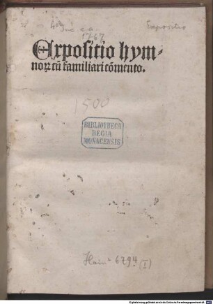 Expositio hymnorum