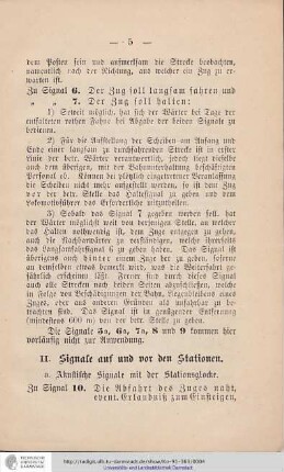 II. Signale auf den Stationen