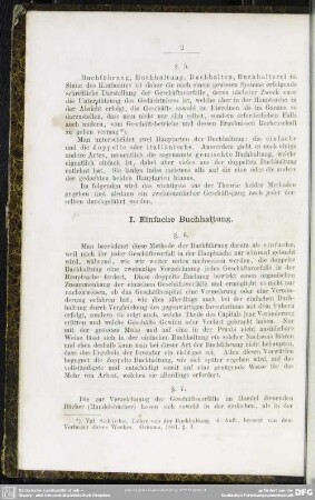 I. Einfache Buchhaltung