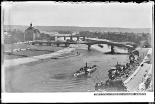 Dresden, Carolabrücke und Albertbrücke