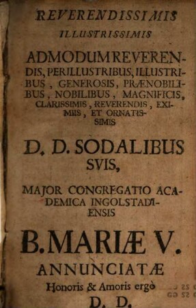 Leges Et Statuta Cum variis Precibus ac piis Exercitiis Congregationis Beatissimae Virginis Mariae : Quae In Collegiis Societatis Jesu Instituta, Atque à Sede Apostolica Approbata, Indulgentiis, & Gratiis donata & aucta est