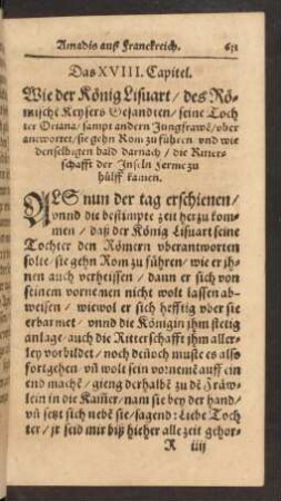 Das XVIII. Capitel.