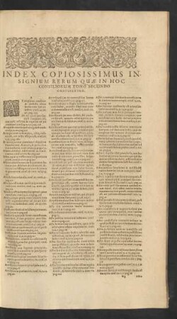 Index Copiosissimus Insignium Rerum Quae In Hoc Consiliorum Tomo Secundo Continentur.