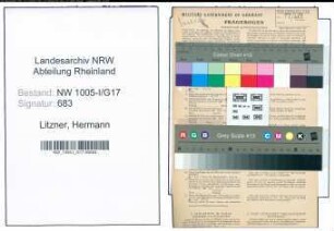 Entnazifizierung Hermann Litzner , geb. 08.06.1914 (Autoschlosser)