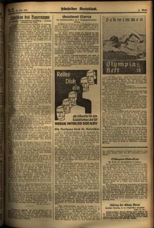 Zweite Ausgabe vom Mittwoch, den 29. Mai 1935.
