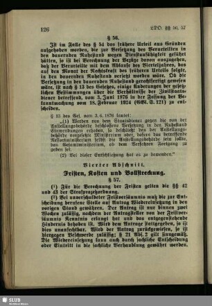 Vierter Abschnitt. Fristen, Kosten und Vollstreckung