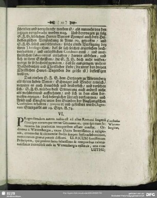 VI. Consensus Wittenbergicus
