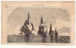 Die Wettfahrt der Segelboote bei der Regatta zu Havre