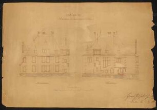 Erbprinzenpalais (auch: Wohnhaus für den Kammerpräsidenten), Wernigerode: Ansichten M 1:100