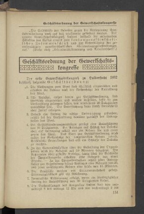 Geschäftsordnung der Gewerkschaftskongresse
