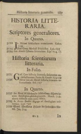 Historia Litteraria