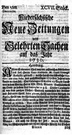 XCVII. Stück.