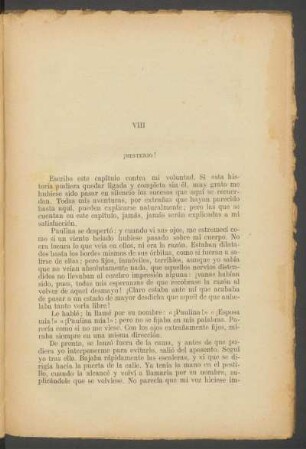 VIII - ¡Misterio!