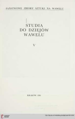 5: Studia do Dziejów Wawelu