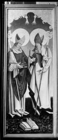 Kloster Lichtental Fürstenkapelle Ahnenaltar geschlossen, Außenflügel Augustinus und Ambrasius (1503)