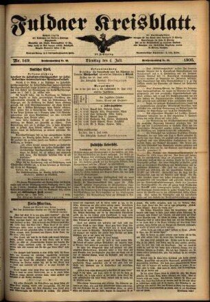 Ausgabe vom Dienstag, den 04. Juli 1905.