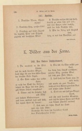 K. Bilder aus der Ferne.