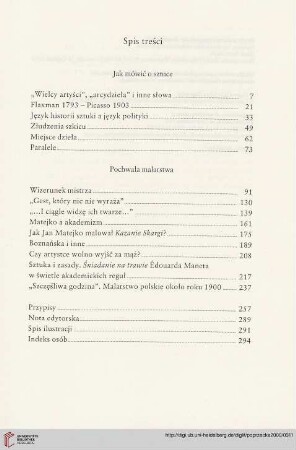 Spis treści
