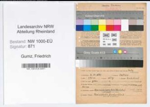 Entnazifizierung Friedrich Gumz, geb. 02.11.1890 (Lehrer)