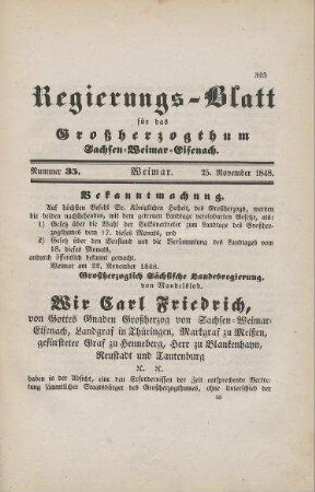 Nr. 35 : 25. November 1848