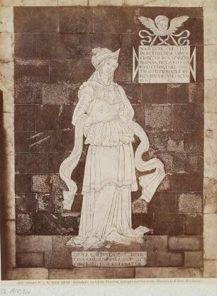 Benvenuto di Giovanni del Guasto: Tiburtinische Sibylle, Detail des Fußbodens im Dom von Siena