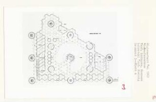 Einkaufszentrum, Berlin-Charlottenburg (Diplomarbeit bei Peter Poelzig): Grundriss 1. Ebene 1:200