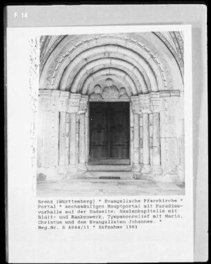 Evangelische Pfarrkirche & ehemalige Stiftskirche Sankt Gallus — Portal